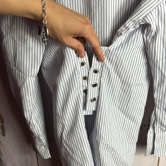 Stripe Corset Front Shirt - Picture 7 of 8